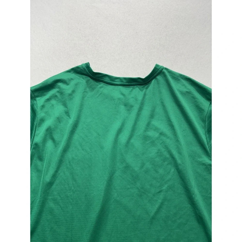 Nike Dri-FIT Shirt Mens 2XL Green Running Reflective Graphic Tee Lightweight